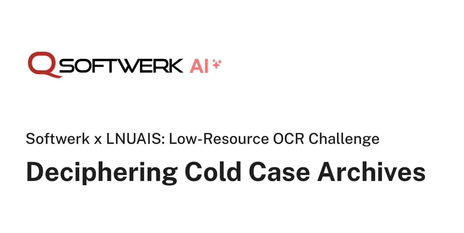 Softwerk and LNU AI challenge presentation on digitizing cold case archives